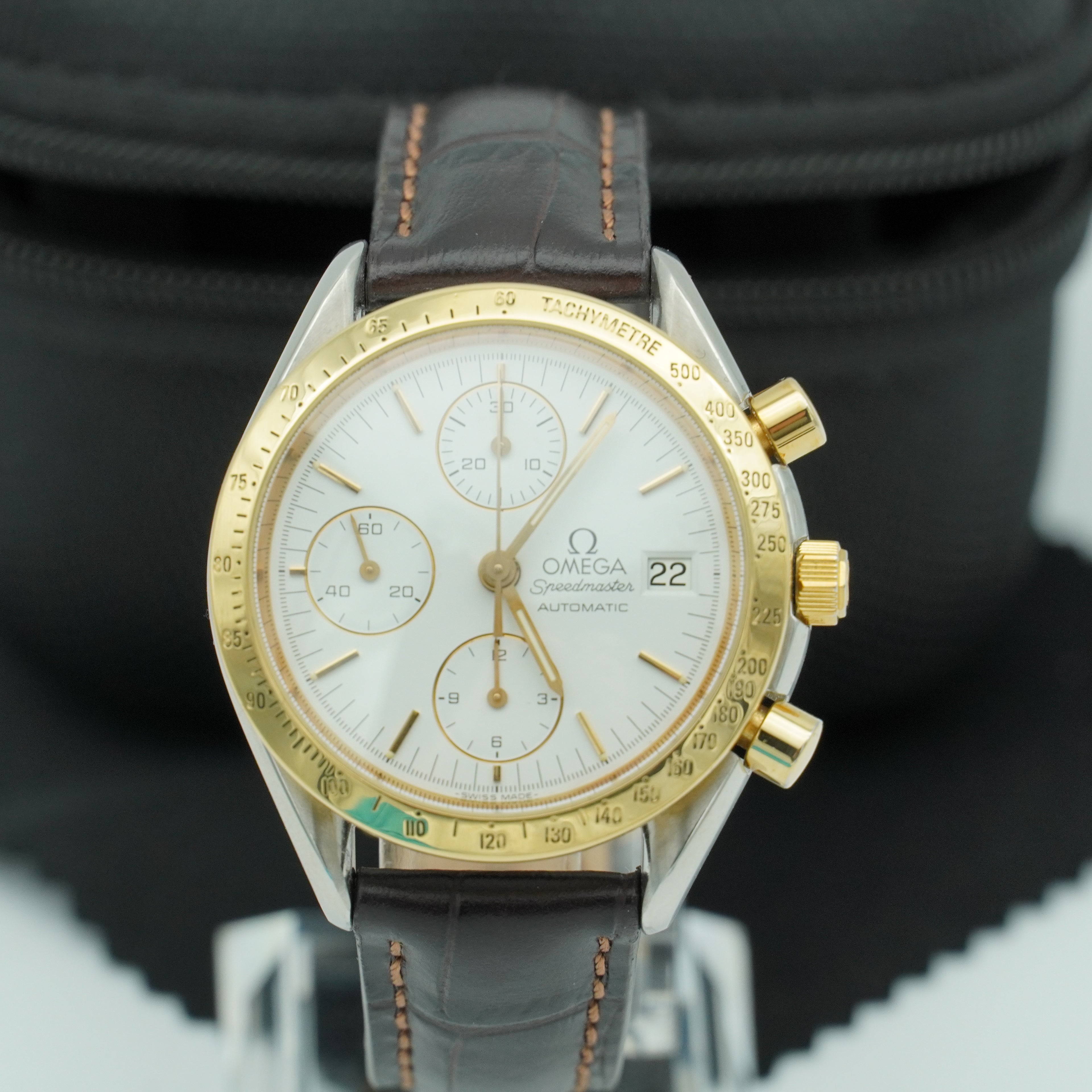 Omega Speedmaster Automatik Datum Stahl/Gold