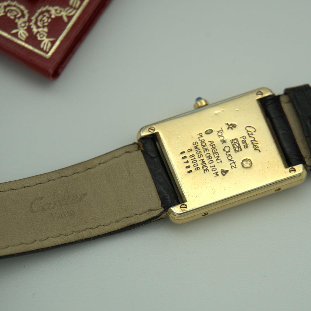 Vintage Cartier Tank Vermeil 23mm x 30mm