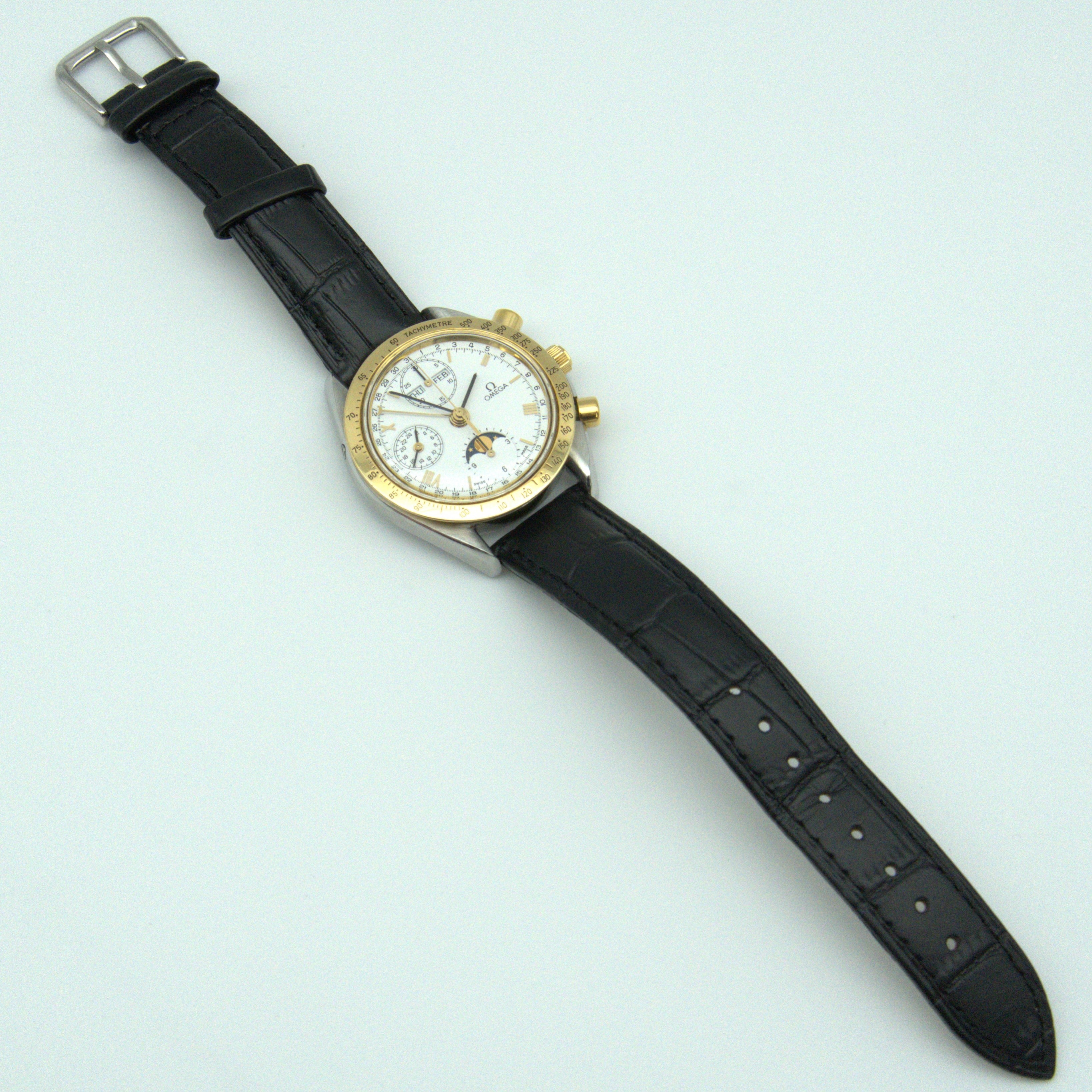 Omega Speedmaster Automatik Mondphase Stahl/Gold