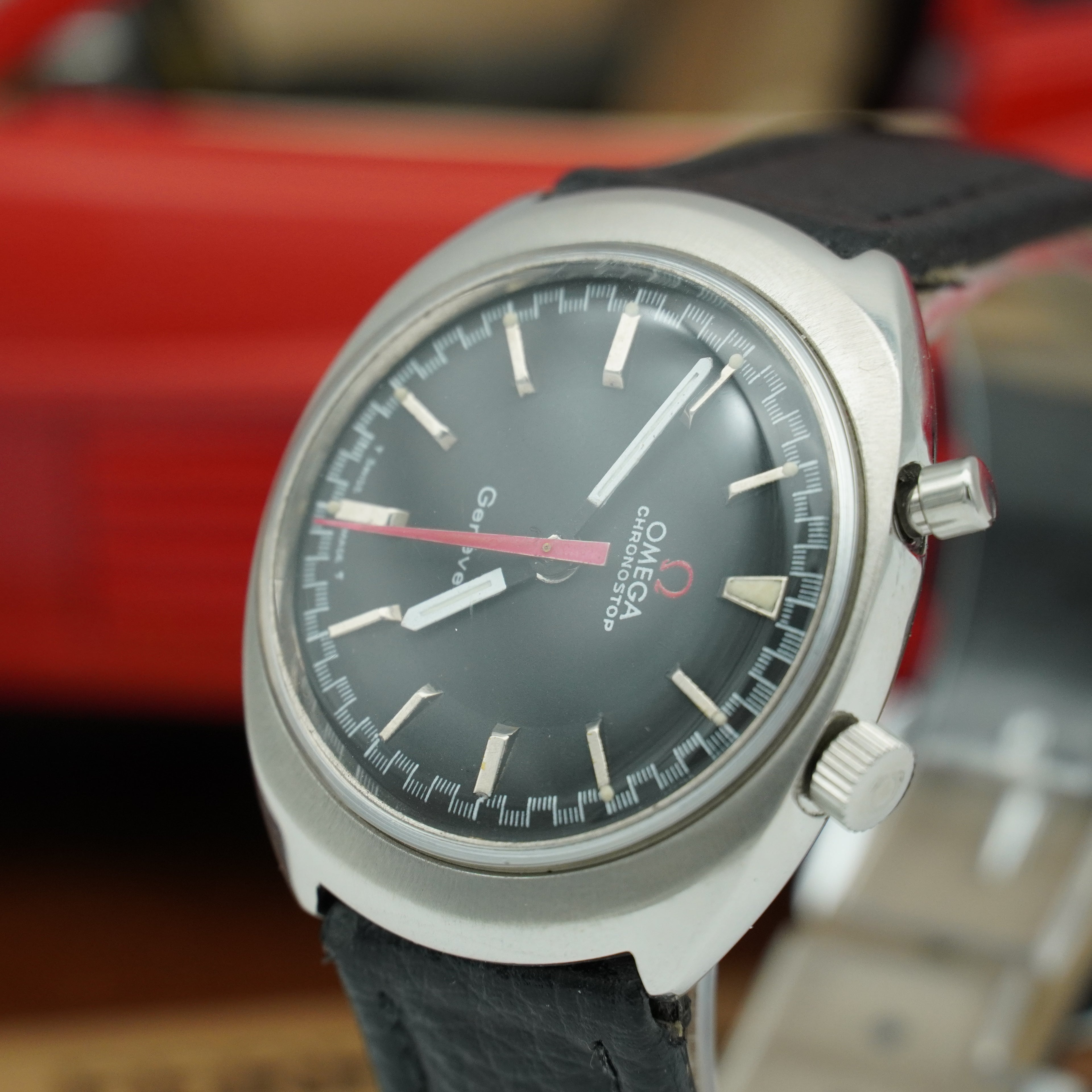 Vintage Omega Chronostop Driver Chronograph / 90 Grad Zifferblatt