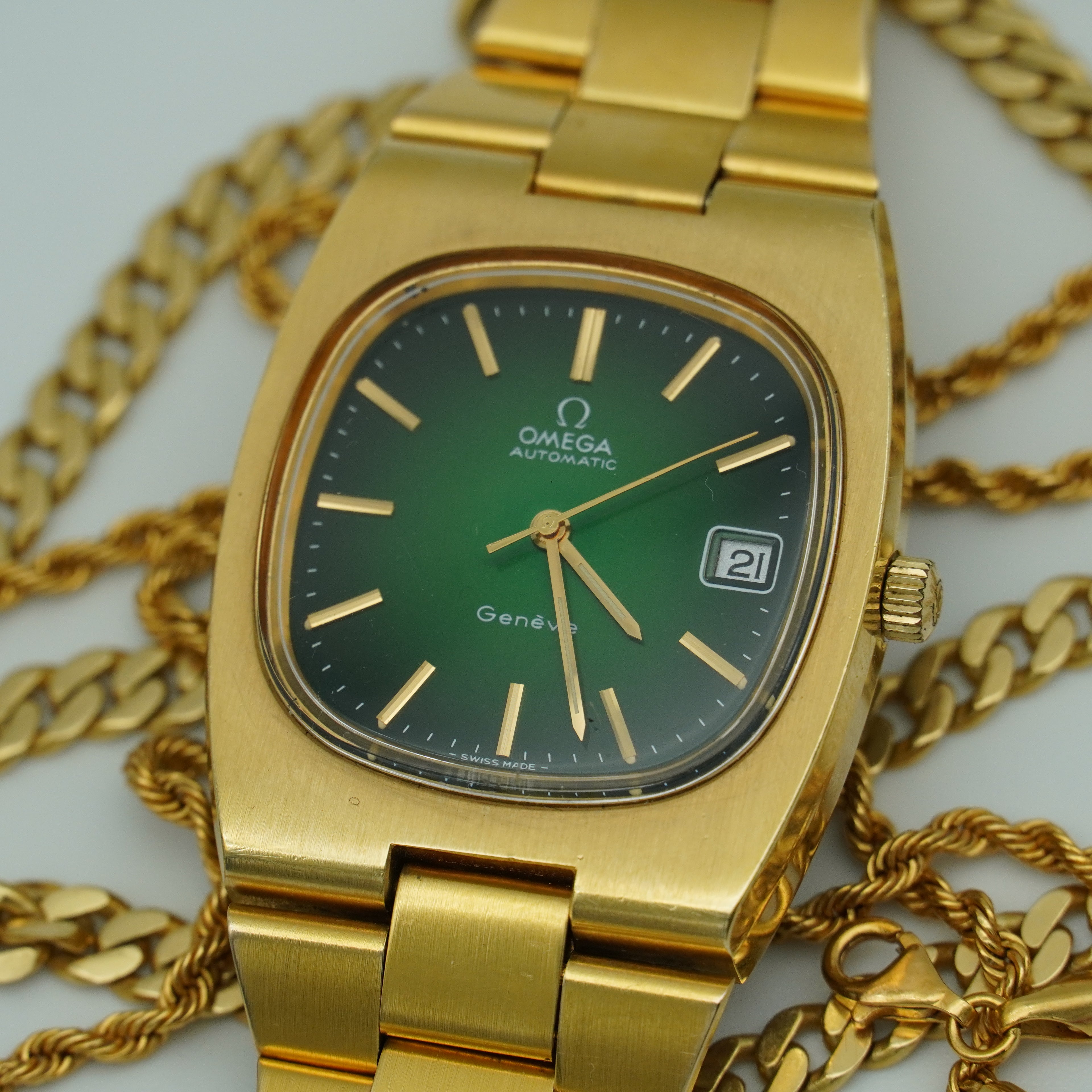 Vintage Omega Genève Gold 36mm 1970er
