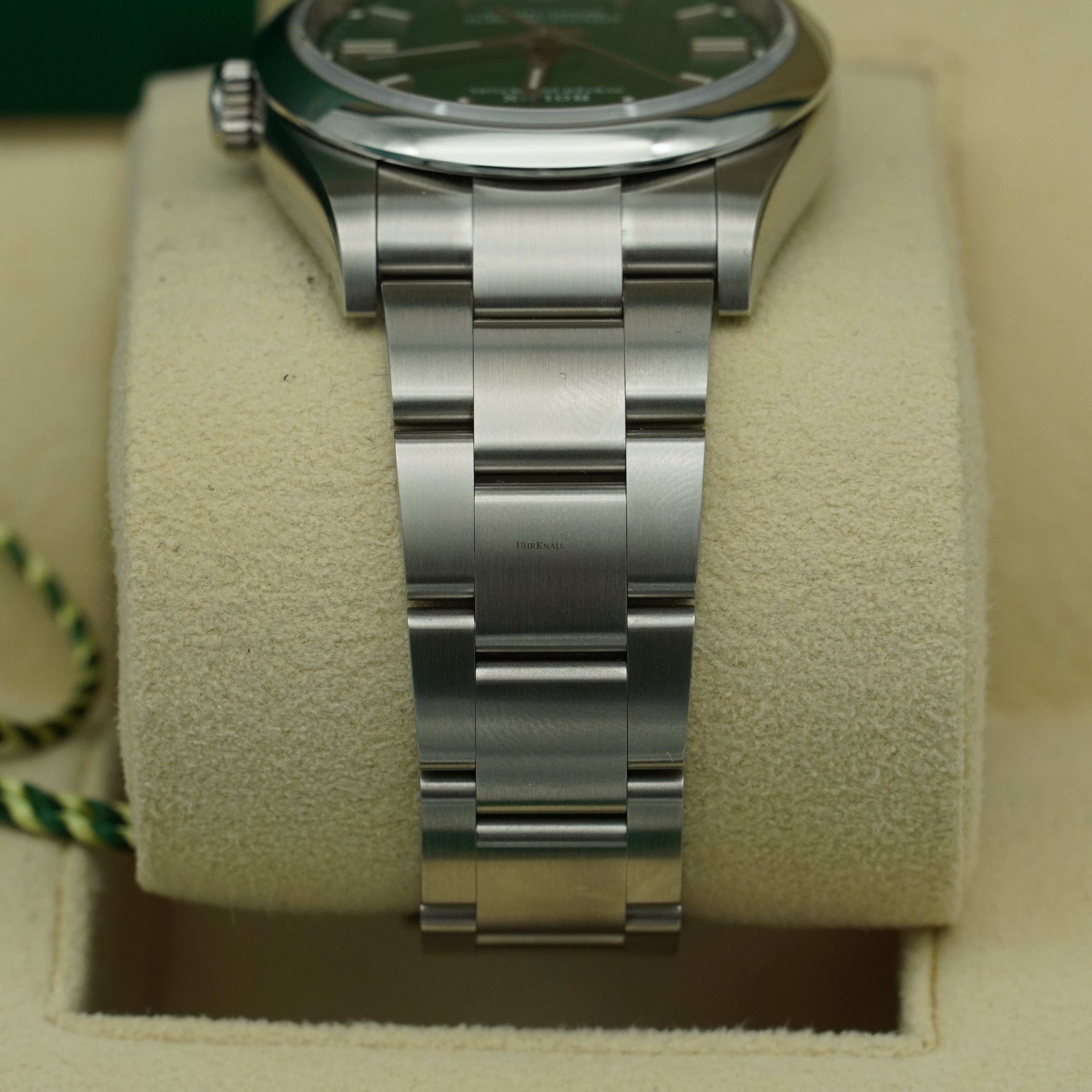 Rolex Oyster Perpetual Grün 36mm Ungetragen
