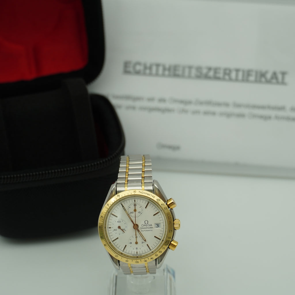 Omega Speedmaster Automatik Datum Stahl/Gold