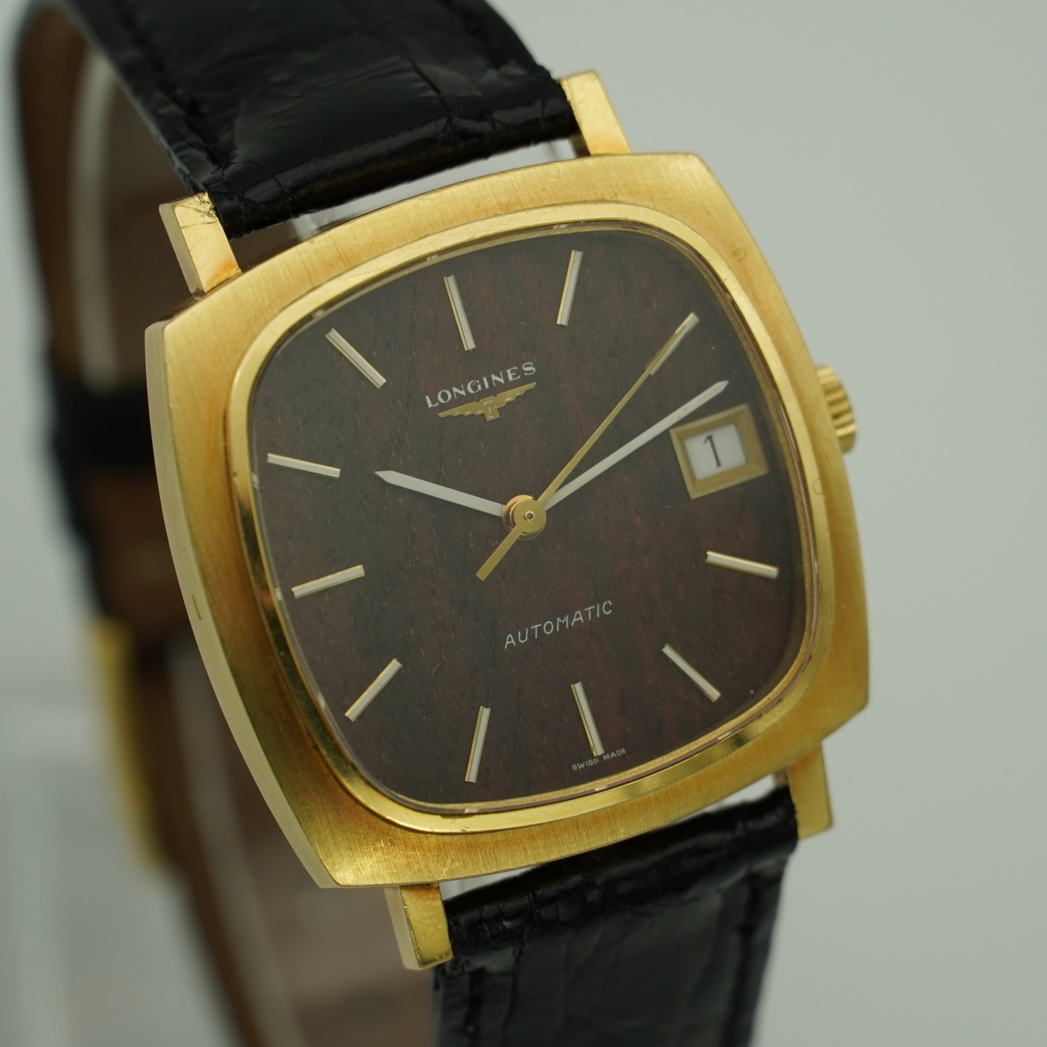 Longines 18K Gelbgold Wood Dial