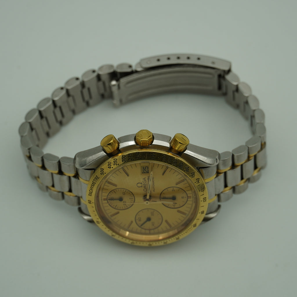 Omega Speedmaster Automatik Datum Stahl/Gold